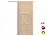 Porta per Interni in legno massello di Pino scorrevole esterno muro - Mod. Giunone