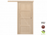 Porta per Interni in legno massello di Pino scorrevole esterno muro - Mod. Venere