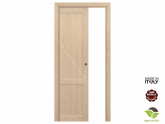 Porta per Interni in legno massello di Pino scorrevole interno muro - Mod. Minerva