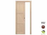 Porta per Interni in legno massello di Pino scorrevole interno muro - Mod. Giunone