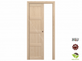 Porta per Interni in legno massello di Pino scorrevole interno muro - Mod. Venere