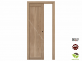 Porta per Interni in legno massello di Rovere scorrevole interno muro - Mod. Diana