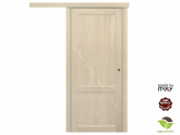 Porta per Interni in legno massello di Toulipier scorrevole esterno muro - Mod. Minerva