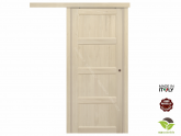 Porta per Interni in legno massello di Toulipier scorrevole esterno muro - Mod. Venere