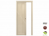 Porta per Interni in legno massello di Toulipier scorrevole interno muro - Mod. Diana